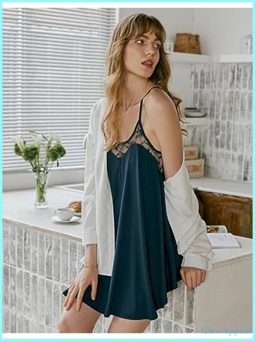 Lace Nightgown Sleeveless Sleepwear with Adjustable Straps